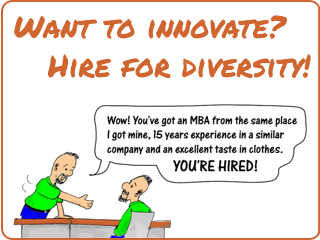 Cartoon link to: Why leaders should rethink who and how they hire.