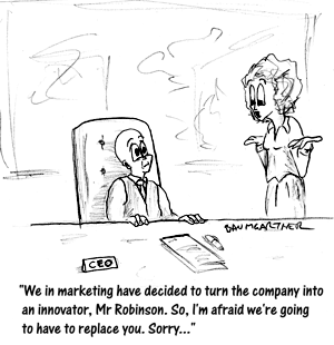 Cartoon: employee fires CEO