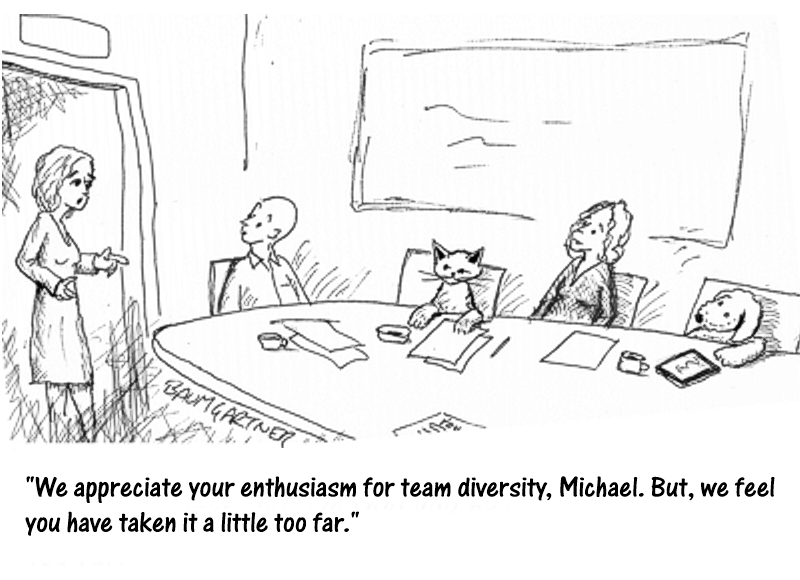 Cartoon: Leading Diverse Teams
