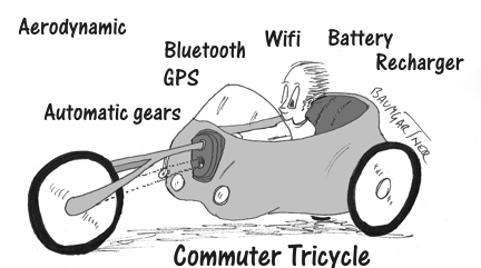 cartoon: creative tricycle concept