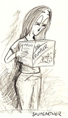 Woman holding package