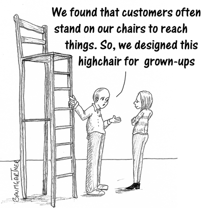 cartoon: highchair for grown-ups
