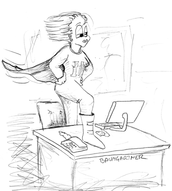 Cartoon: super-creative employee