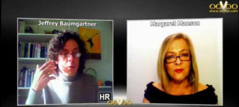 Margaret Manson interviewing Jeffrey Baumgartner