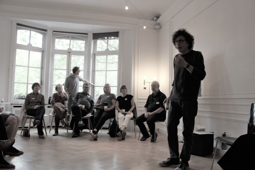 Jeffrey leading workshop at Brussels Imagination Club